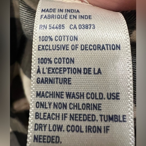 American Eagle Outfitters Boyfriend Shirt Black and White Plaid 100% Cotton XL - Picture 6 of 8